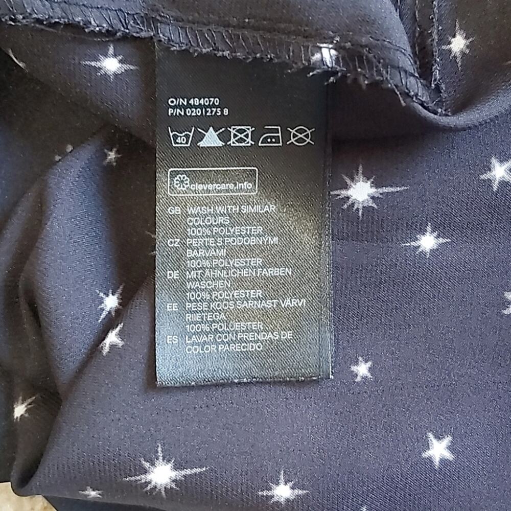 H&M Silky Satin Polyester Twinkle Star Dress Size 8 - Picture 7 of 7